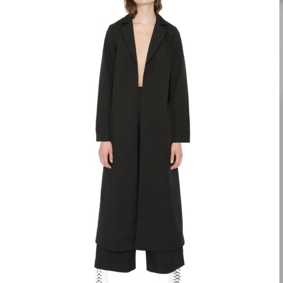 Guizio black long blazer coat - Picture 1 of 6